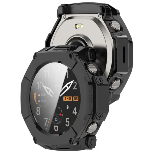 Techsuit - Defense360 Pro + ochranné sklo - Amazfit T-Rex Ultra 2 - čierne, puzdro - 3