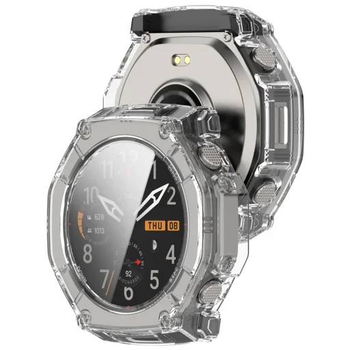 Techsuit - Defense360 Pro + tvrdené sklo - Amazfit T-Rex Ultra 2 - Priehľadný kryt - 3