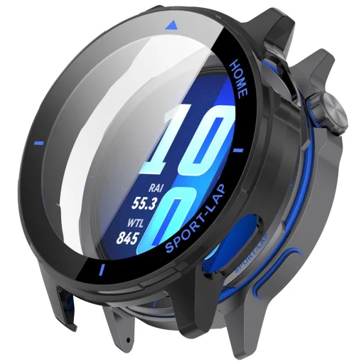 Techsuit - Defense360 Pro + Ochranné sklo - Huawei Watch GT Runner 2 - Čierne puzdro s tvrdeným sklom - 1