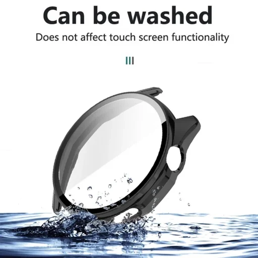 Techsuit - Defense360 Pro + Ochrana displeja - Huawei Watch GT Runner 2 - Číre puzdro s tvrdeným sklom - 4