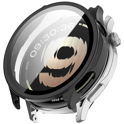 Techsuit - Defense360 Pro + üvegfólia - OnePlus Watch Lite / Oppo Watch S - Fekete tok - 1
