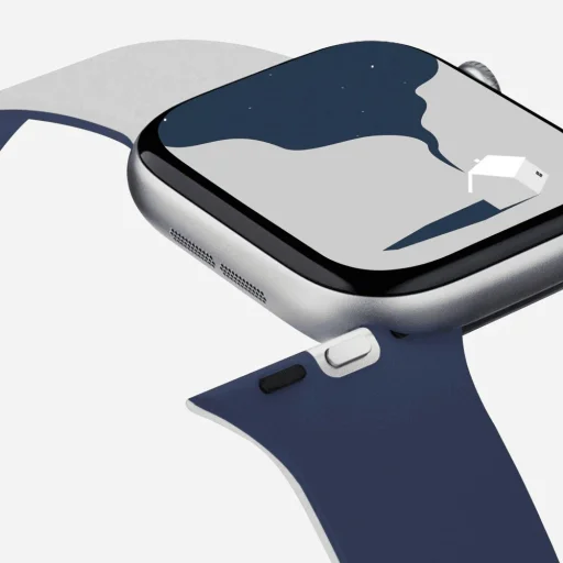 Moft Snap Duo szíj Apple Watch 1-5/6/7/8/9/10/11/SE/SE 2/SE 3 (38/40/41/42 mm) sötétkék/ködös kék - 3