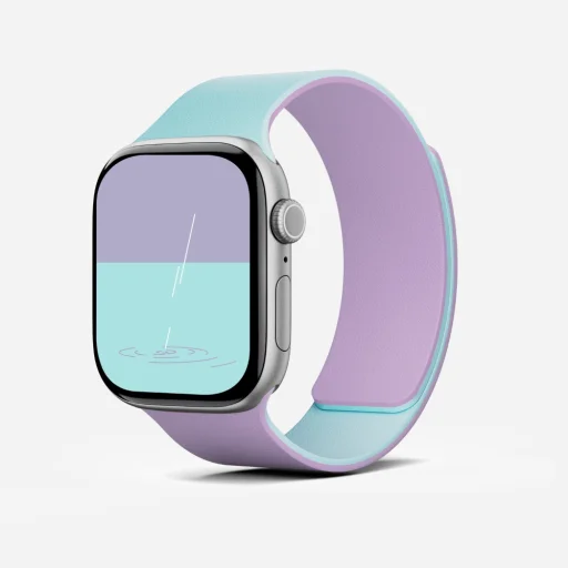 Moft Snap Duo szíj Apple Watch 1-5/6/7/8/9/10/11/SE/SE 2/SE 3 (38/40/41/42 mm) bazsarózsa / vízkék - 2