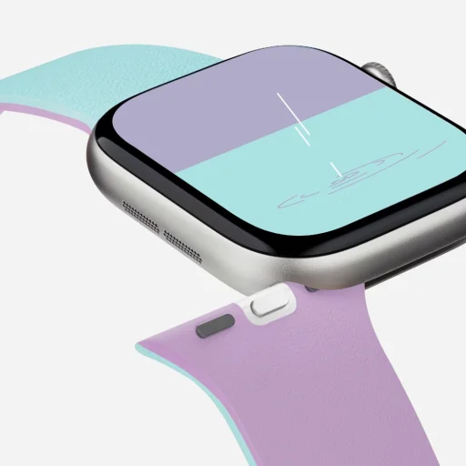 Moft Snap Duo szíj Apple Watch 1-5/6/7/8/9/10/11/SE/SE 2/SE 3 (38/40/41/42 mm) bazsarózsa / vízkék - 4
