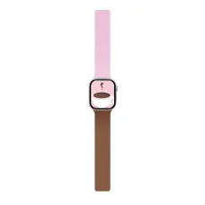 Apple Watch 1-5/6/7/8/9/10/11/SE/SE 2/SE 3 (38/40/41/42 mm) Moft Snap Duo szíj rózsaszín/barna