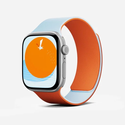 Apple Watch 1-5/6/7/8/9/10/11/SE/SE 2/SE 3 (38/40/41/42 mm) Moft Snap Duo szíj napkelte / lágy köd - 2