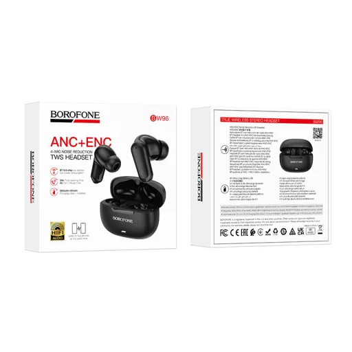 Borofone TWS Bluetooth slúchadlá BW96 Mellow čierne - 5