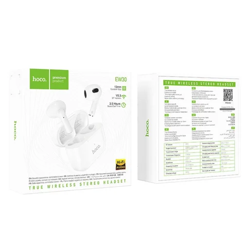 HOCO Inteligentné TWS slúchadlá EW30 Bluetooth biele - 9