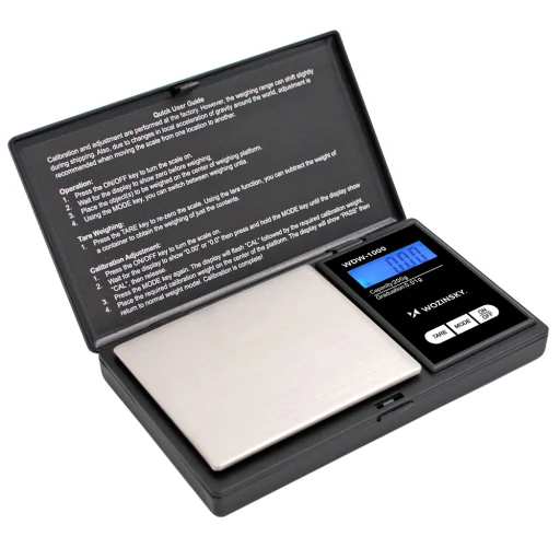 Wozinsky WDW-1000 Ékszermérleg 200g 0.01g Pontosságú Megvilágítással - Fekete - 3
