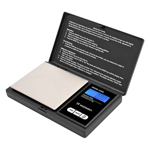 Wozinsky WDW-1000 Ékszermérleg 200g 0.01g Pontosságú Megvilágítással - Fekete - 1