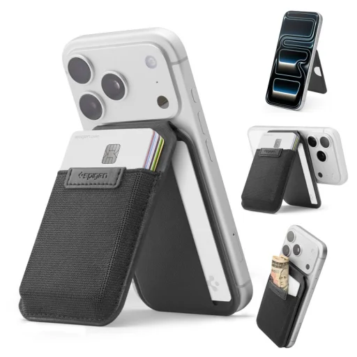Spigen S314-4 Slim Fold Tripod Wallet MagSafe fekete - 7