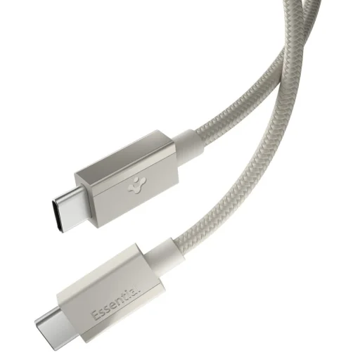 Spigen Essential EB6015CC Type-C USB-C / USB-C kábel 60W 150 cm prírodný titán - 1