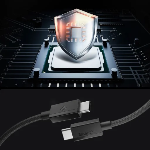 Spigen Essential EB6015CC Type-C USB kábel 60W 150 cm čierny - 4