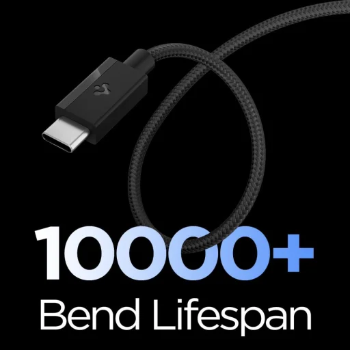 Spigen Essential EB6015CC Type-C USB kábel 60W 150 cm čierny - 3