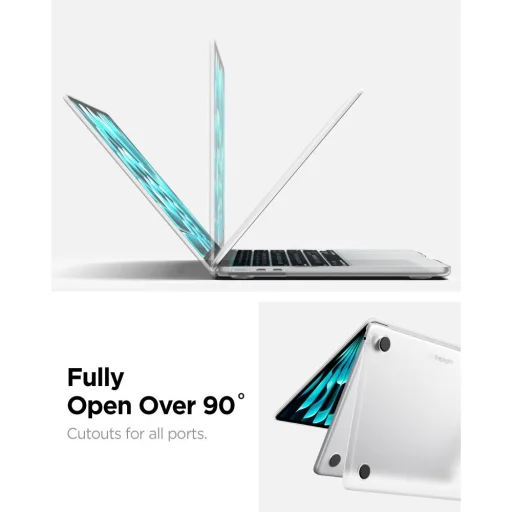 MacBook Air 13 (M2 / M3 / M4 / M5 / 2023–2026) Spigen AirSkin tok, matt átlátszó - 9