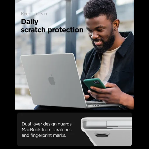 Apple MacBook Pro 16 (2021-2026) Spigen AirSkin átlátszó matt tok - 9