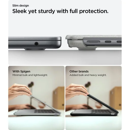 MacBook Air 13 (M2 / M3 / M4 / M5 / 2023–2026) puzdro Spigen Urban Fit vriesovo sivé - 8