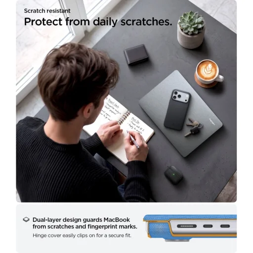 MacBook Pro 14 2021-2026 Spigen Urban Fit szürke tok - 10