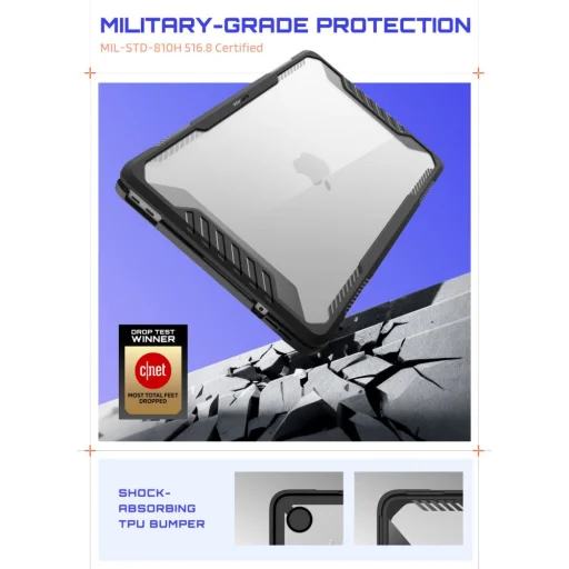 MacBook Neo 13 2026 Supcase Unicorn Beetle Pro fekete/átlátszó tok - 4