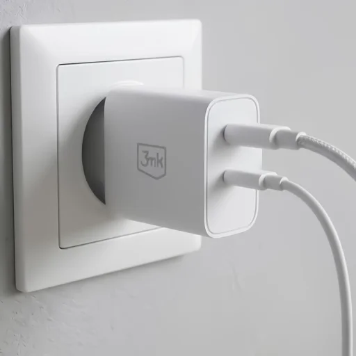 3mk - Sieťová nabíjačka GaN - USB, Type-C 45W, PD 3.0, QC4 - Biela - 4