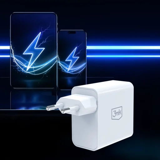 3mk - Sieťová nabíjačka GaN - USB, Type-C 45W, PD 3.0, QC4 - Biela - 6