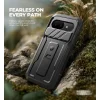 Dexnor Google Pixel 10a ütésálló tok beépített kameravédő csúszkával, kijelzővédővel és kitámasztóval – fekete thumbnail