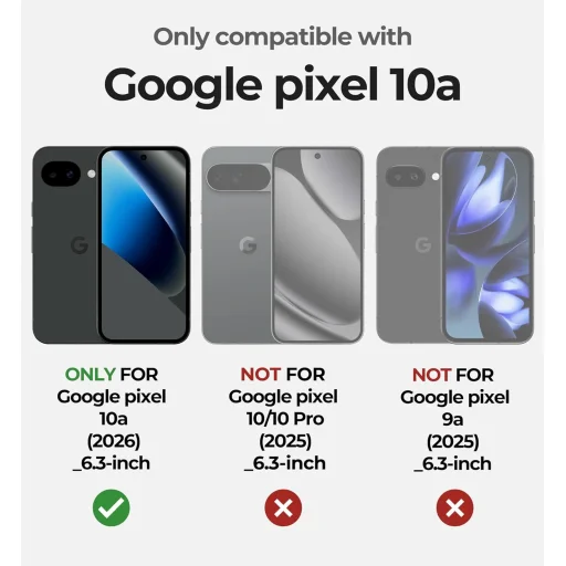 Dexnor Google Pixel 10a ütésálló tok beépített kameravédő csúszkával, kijelzővédővel és kitámasztóval – sötétkék - 3