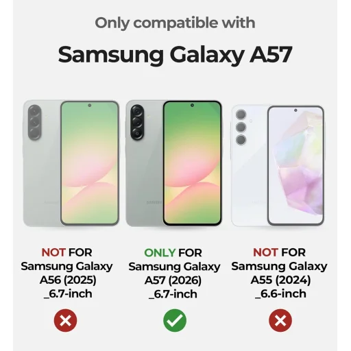 Dexnor Samsung Galaxy A57 ütésálló tok 360 fokos-os kitámasztóval és kameravédővel – fekete - 2