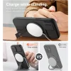 Suritch iPhone 16e / 17e MagSafe kompatibilis ütésálló tok kitámasztóval és kameravédővel – fekete thumbnail