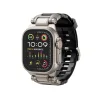 Dexnor Apple Watch Ultra 2 / Ultra 49 mm szíj strapabíró fém csatlakozóval és rozsdamentes acél kivitelben fekete thumbnail