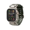 Dexnor Apple Watch Ultra 2 / Ultra 49 mm rozsdamentes acél szíj strapabíró fém csatlakozóval Army Green thumbnail