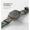 Dexnor Apple Watch Ultra 2 / Ultra 49 mm rozsdamentes acél szíj strapabíró fém csatlakozóval Army Green thumbnail