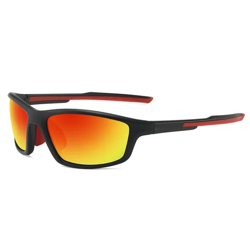 Techsuit - Bike Glasses (3047) - for Cycling and Sport Outdoor Activities, with UV Protection, Unisex - Orange - 1