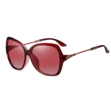 Techsuit - Polarizačné slnečné okuliare (8881) - pre ženy s UV ochranou, PC - Červené