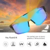 Techsuit - Cyklistické okuliare (9337) - Na cyklistiku, outdoorové športové aktivity, s UV ochranou, PC rám, unisex - Čierna / Strieborná thumbnail