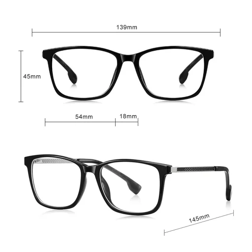 Techsuit - Okuliare proti modrému svetlu Reflex PC (LS202) - Dámske, Flat-top - Červené drevo - 8