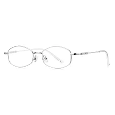 Techsuit - Okuliare proti modrému svetlu Reflex PC (LS501) - Dámske, Micro - Strieborné