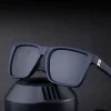 Techsuit - Polarizačné slnečné okuliare (8506) - pre mužov, s UV ochranou, štvorcové, ľahké, módny doplnok - matná modrá / sivá thumbnail
