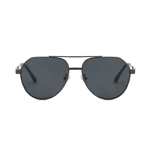 Techsuit - Polarizačné slnečné okuliare (8622) - Unisex, s UV ochranou, Rám Aviator, HD TAC šošovky - Sivá - 2