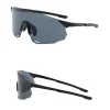 Techsuit - Cyklistické okuliare (8853) - Na cyklistiku, Outdoorové športové aktivity, Rám TR90, Unisex - Čierna / Strieborná thumbnail