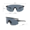 Techsuit - Cyklistické okuliare (8853) - Na cyklistiku, Outdoorové športové aktivity, Rám TR90, Unisex - Čierna / Strieborná thumbnail
