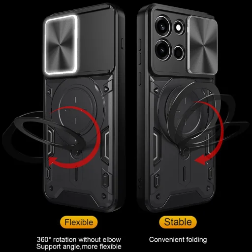 Oppo A6 Pro 4G / A6 Pro 5G Piros Techsuit CamGuard Pro tok - 4