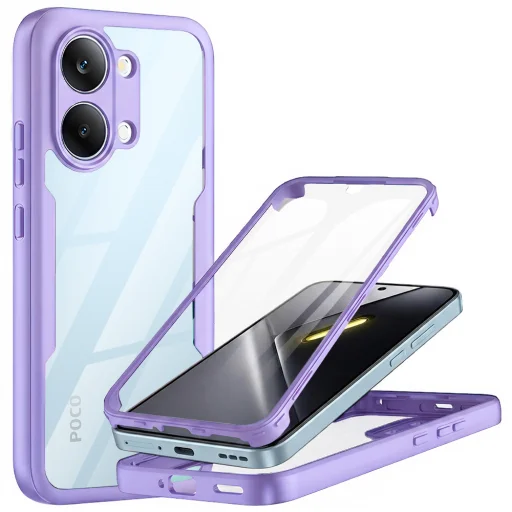 Xiaomi Poco X8 Pro Max Lila Techsuit ColorVerse 360 Series + Kijelzővédő tok - 1