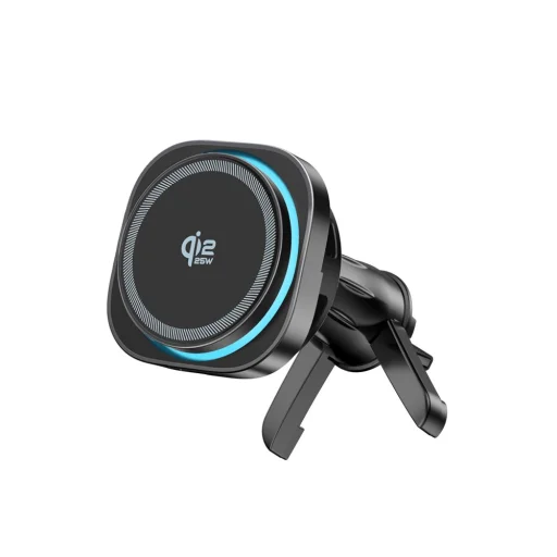 Tech-Protect V20 ArcticBoost magnetický MagSafe držiak do auta na palubnú dosku a do mriežky ventilácie s bezdrôtovou nabíjačkou 25W Qi2.2 čierny - 4