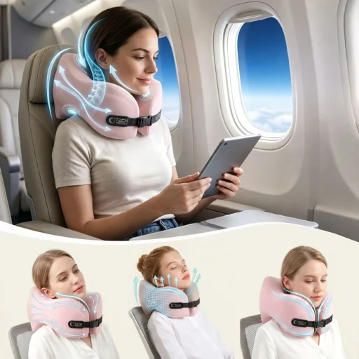 Tech-Protect ComfortRest cestovný krčný vankúš ružový - 4