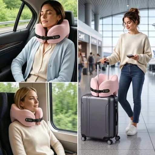 Tech-Protect ComfortRest cestovný krčný vankúš ružový - 5