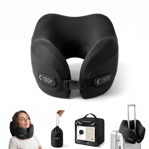 Tech-Protect ComfortRest cestovný vankúš na krk čierny - 2