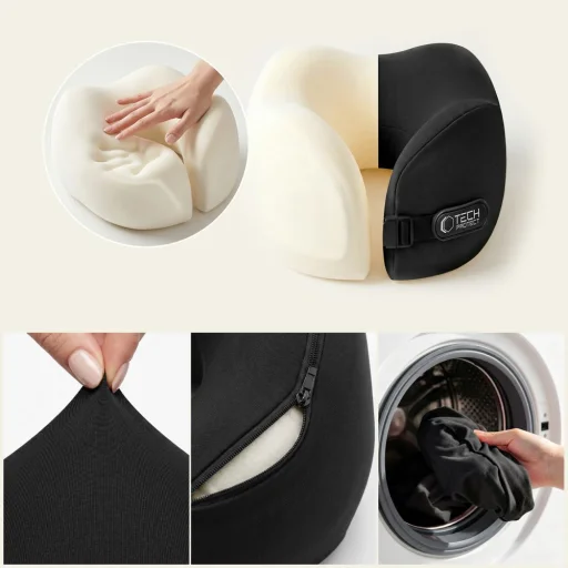 Tech-Protect ComfortRest cestovný vankúš na krk čierny - 3
