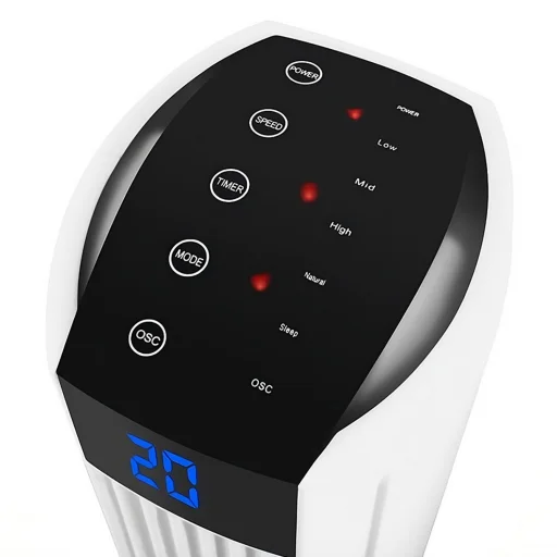 LTC stĺpový ventilátor 82 cm 50 W biely + diaľkové ovládanie - 3