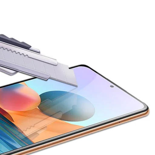 Kijelzővédő 5D üvegfólia XIAOMI REDMI NOTE 10 Pro fekete - 6